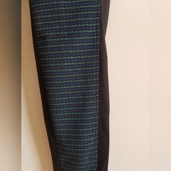 ABS Trouser Black with Green & Blue Metalic Pattern - size 8 - Picture 3 of 11